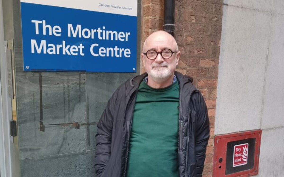 Geoffrey Milton outside the Mortimer Market Clinic
